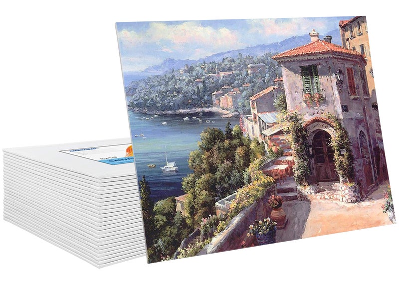 FIXSMITH Canvas Boards for Painting 8x10 Inch, Super Value 24 Pack Paint Canvases, White Blank Canvas Panels, 100% Cotton Primed, Painting Art Supplies - Image 5